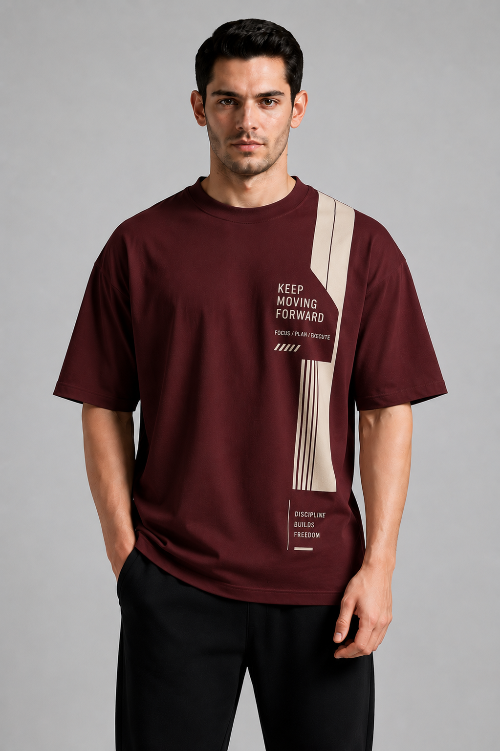 Maroon Design T Shirt