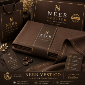 NEEB VESTICO Brown Collection – Premium Unstitched Suit Fabric