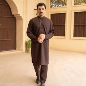 Royal Chocolate Brown Cotton Kurta Suit