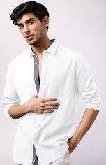 Men's White Full Sleeve Casual Shirt