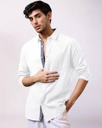 Men's Classic White Casual Shirt